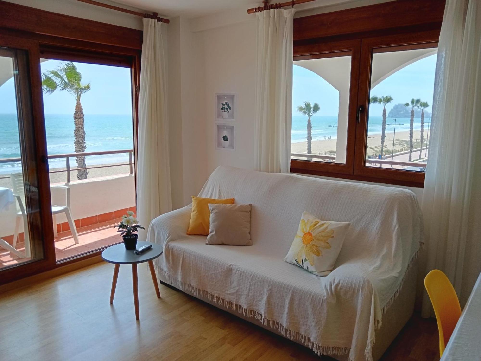Primera Linea De Playa, Ada Benedicto Xiii, Aire Acondicionado, Wifi, Parking Peñíscola Dış mekan fotoğraf