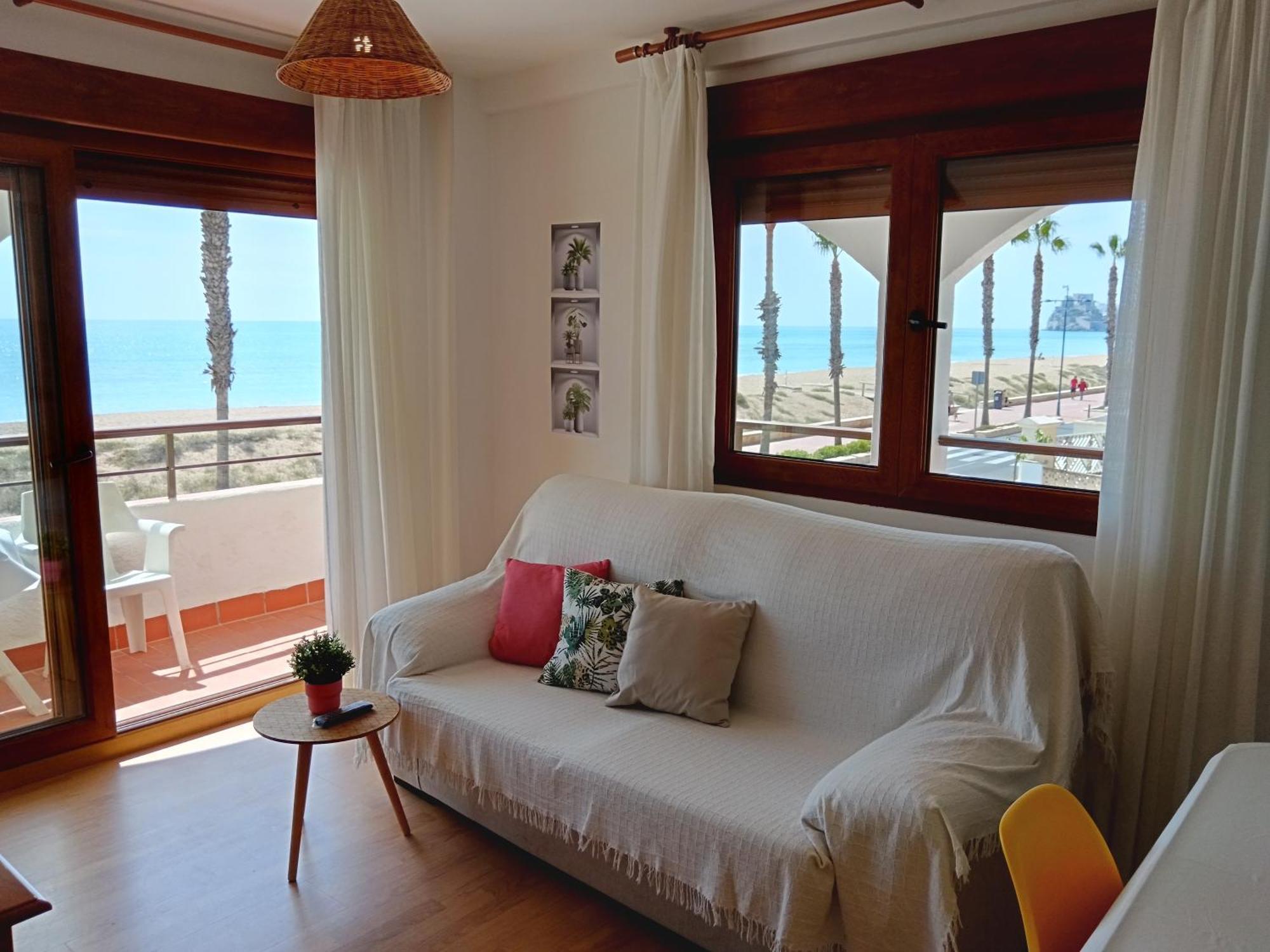 Primera Linea De Playa, Ada Benedicto Xiii, Aire Acondicionado, Wifi, Parking Peñíscola Dış mekan fotoğraf